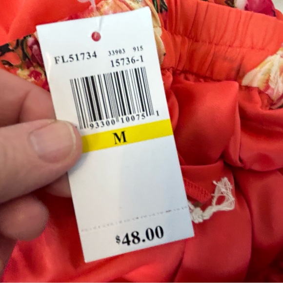 Flint & Moss‎ New York Orange Floral Mini Skirt Medium NWT - Picture 11 of 13